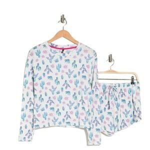 Jaclyn Intimates Women XXK Pajama Set Shorts Long Sleeves